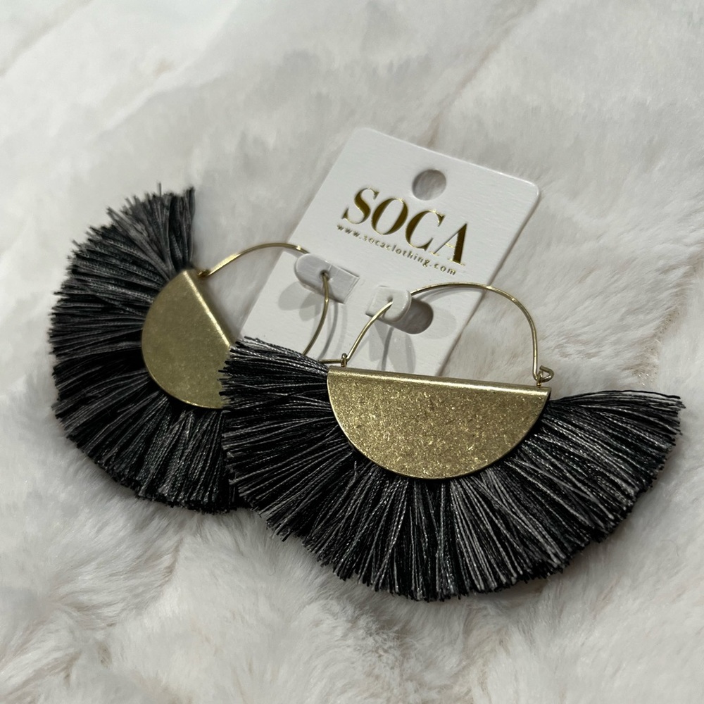 Large fringe Soca Earrings